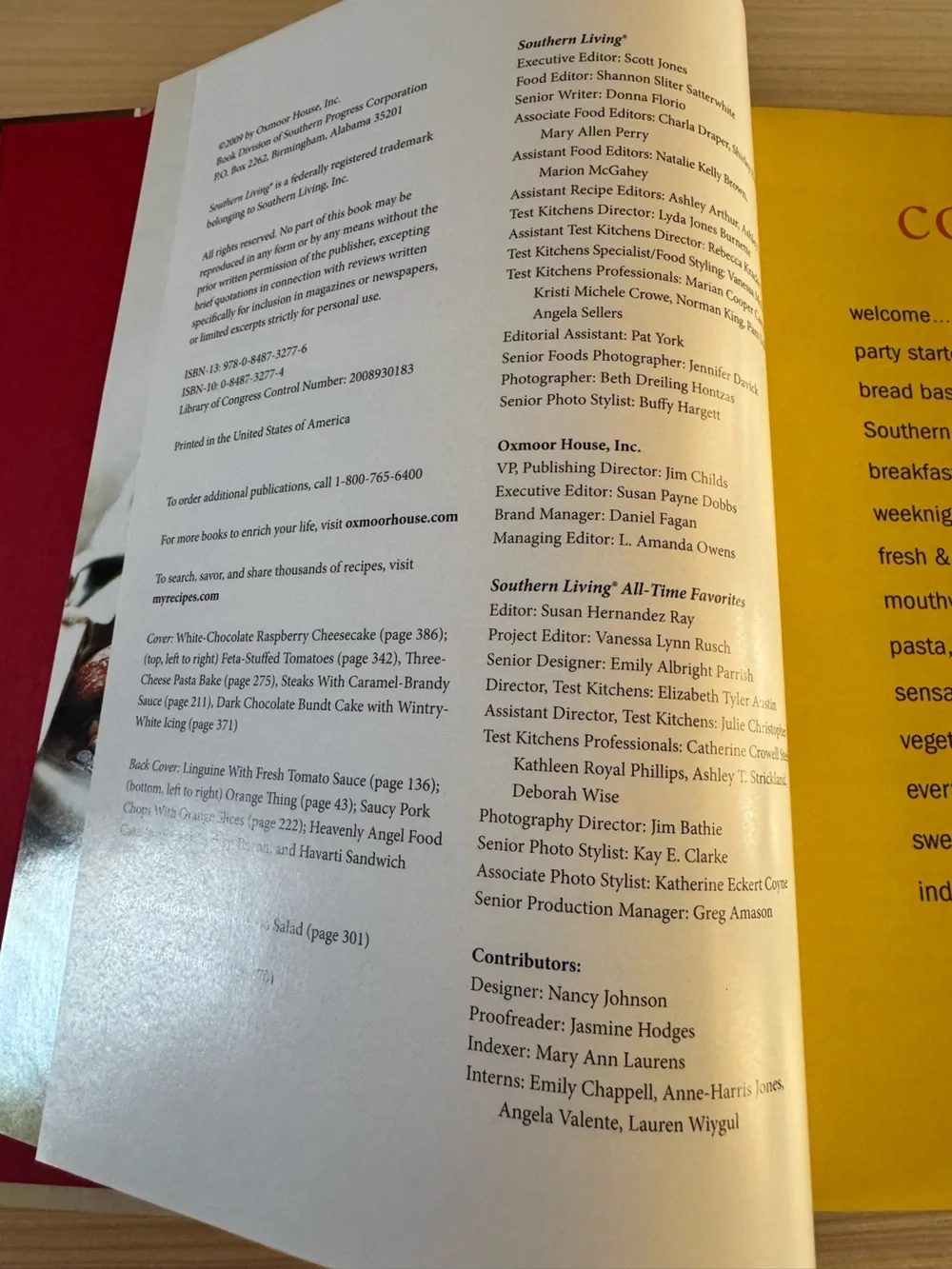 SOUTHERN LIVING All-Time Favorites Hardback COOKBOOK